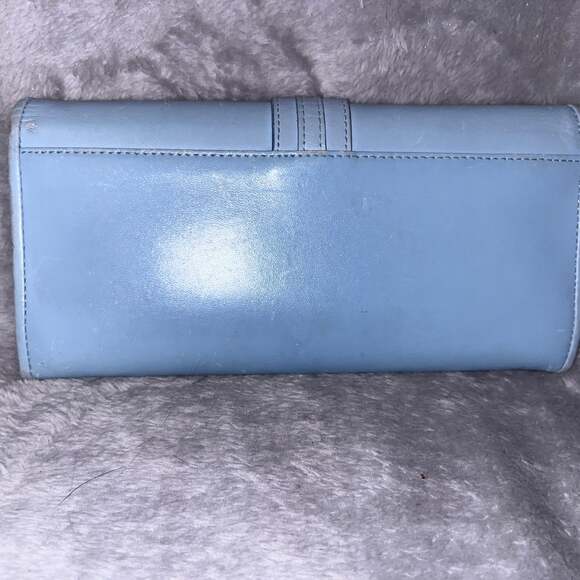 Ann Taylor Robin Egg Blue Leather Wallet - Picture 2 of 3